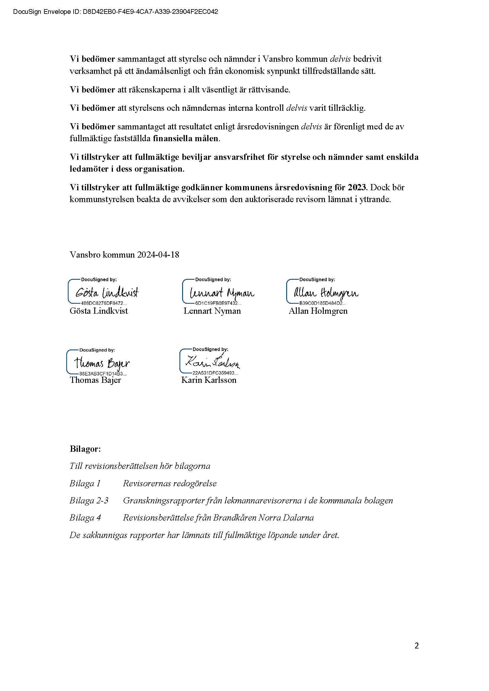 Revisionsberättelse 2023